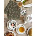thumbnail image 4 of Sage Green Floral Kitchen Dish Towels for Drying Dishes Set of 2, Ethnic Tribe Abstract Art Flowers Waffle Weave Microfiber Hand Tea Bathroom Towels Quick Dry & Absorbent Towel 15.7x23.6, 4 of 7