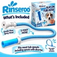 thumbnail image 4 of Rinseroo Slip-On Bathtub Faucet Sprayer Attachment. Ultra-Flex Dog Shower Hose Adapter Portable Hose Attachment with Sprayer Pet Showerhead Attach Tub Spout 5 Foot Hose. No Install for Speedy Washing, 4 of 8