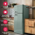 thumbnail image 3 of Frigidaire 7.5 Cu Ft. Retro Refrigerator, Top Mount Compact Fridge, Mint, 3 of 15