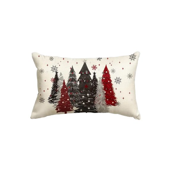 Bwiyojiz Home Decor Decoration Cloth Christmas Red and Tree Lumbar Pillow Cover Holiday, Christmas Gifts, Multicolor