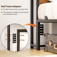 thumbnail image 6 of iSunirm Full Headboard Only, Headboard for Full Size Bed with Outlets and Storage, Bookcase Headboard with LED Lights, Height Adjustable, Sturdy and Easy Assembly, Rustic Brown, 6 of 10
