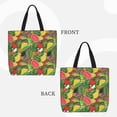 thumbnail image 2 of Honeii Fruits Vegetables And Berries Print Tote Bag, Reusable Grocery Shopping Bag,Shoulder Bag with Inner Pocket, 2 of 7