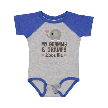 

Inktastic My Grammy and Grampy Love Me Gift Outfit Gift Baby Boy or Baby Girl Bodysuit