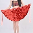 thumbnail image 5 of AGWOLF Sequin Skirt for Women Glitter Mermaid Mini Skirts Sparkly Belly Dance Hip Scarf Music Party Rave Wrap Skirt, 5 of 6