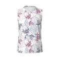 thumbnail image 6 of Lsque Lilies Flowers Print Men's Cotton Blend Sleeveless Muscle Shirts (S-3XL)- Moisture Wicking, Odor Protection, UPF 30+,Large, 6 of 8