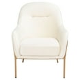 thumbnail image 2 of SAFAVIEH Eleazer Modern Glam Velvet Accent Chair, Cream, 2 of 7