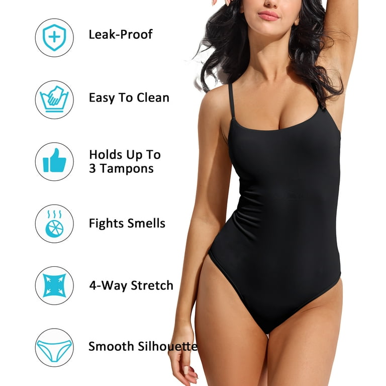 Beautikini Period Swimwear One Piece Leakproof Swimsuit Menstrual