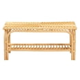 thumbnail image 2 of Baxton Studio Himari Modern Bohemian Natural Brown Rattan Accent Bench, 2 of 8