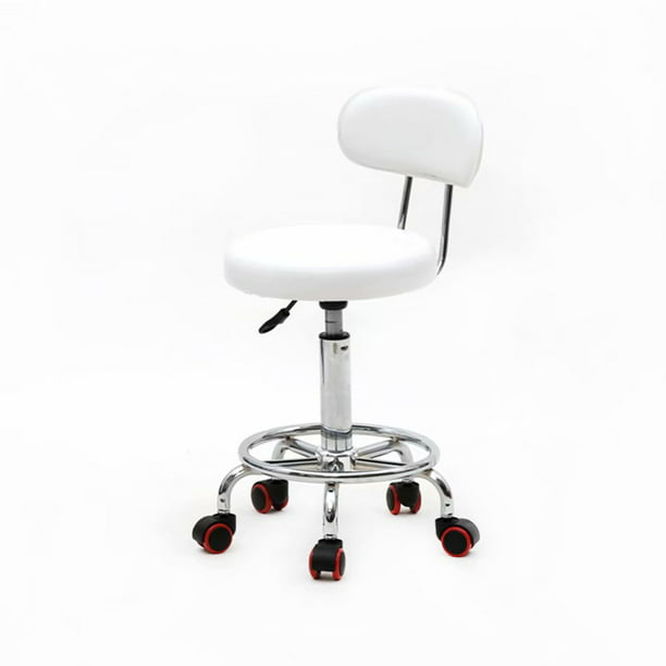 Rolling Stool Salon Chair With Smooth, Heavy Duty Counter Stools With Backs