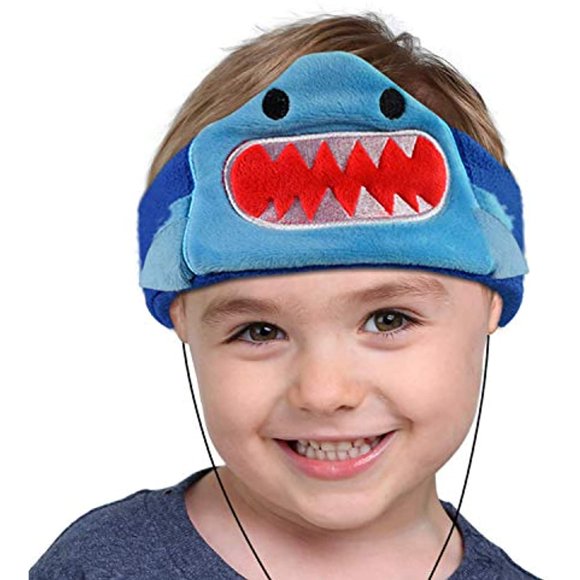 Contixo H1 Écouteurs pour Enfants Volume Limité avec Haut-Parleurs Ultra-Minces Bandeau en Molleton Doux (Requin)