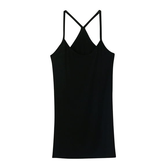 Womens Modal Spaghetti Strap Camisole Tank Tops Raceback Blouses Sleeveless Vest Tshirts Clothing