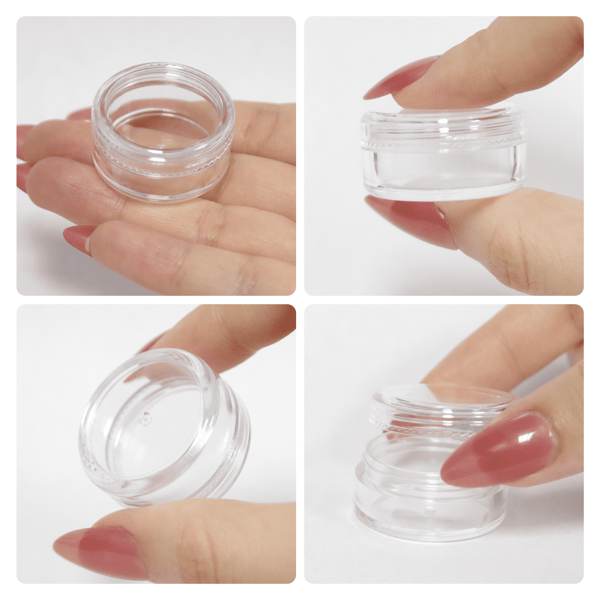 5g/5ml High Quality Acrylic Leak Proof Clear Container Jars (200 Jars)
