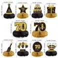 thumbnail image 2 of Gexolenu 10 Piezas Centros De Mesa De Panal De 70 Cumpleaños Oro Negro Saludos A 70 Años Centros De Mesa De Cumpleaños Adornos De Mesa Para Decoraciones De 70 Cumpleaños 70 Fabulosos Suministros De De, 2 of 3