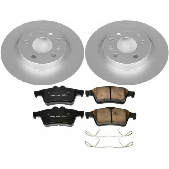 PowerStop Rear Geomet Coated Brake Rotor and Pad Kit Fits: SAAB Select Models CRK981