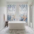 thumbnail image 4 of Blue Eucalyptus Coastal Kitchen Curtain for Berdoom Living Room Cafe 72 Inch Length, Beach Starfish Shell Nautical Retro Tiers Curtains Light Filtering Drapes Window Treatment 2 Panels 52"Wx72"L, 4 of 8