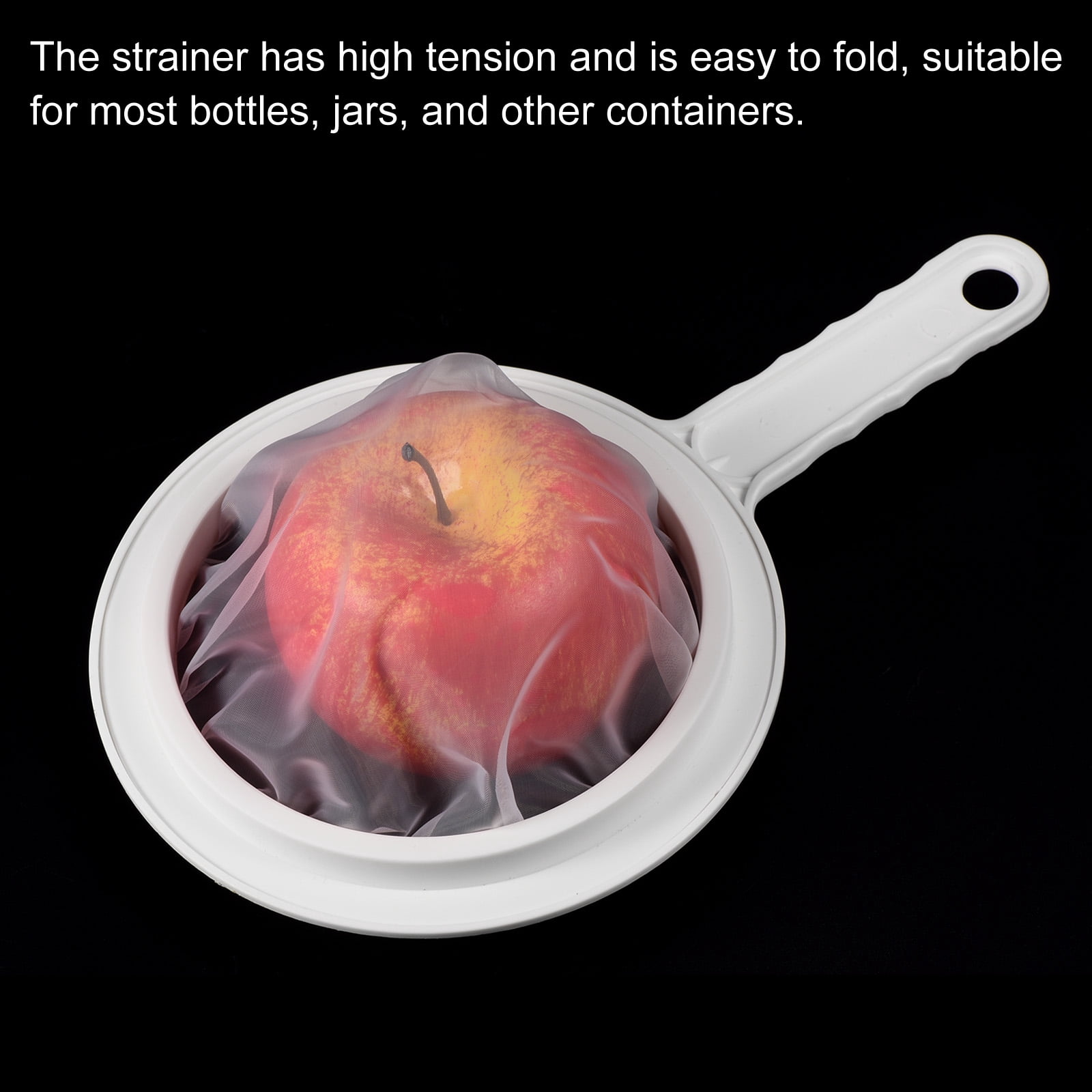 Unique Bargains Food Filter Strainer Fine Mesh Sieve Strainers with Handle White 120 Mesh