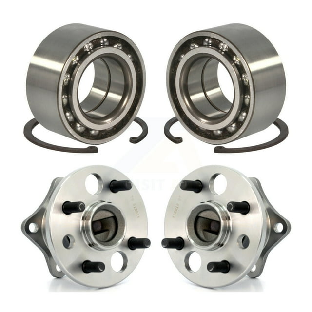 Kugel Front Rear Wheel Bearing and Hub Assembly Kit for Car Toyota Corolla Prizm Chevrolet Geo Non-ABS - Left Right Side (Driver Passenger) K70-101527