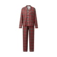 thumbnail image 2 of Rdhnmea Family Christmas Pajamas Matching Sets Plaid Tops and Elastic Waist Pants Loungewear Xmas Jammies Holiday Sleepwear, 2 of 10