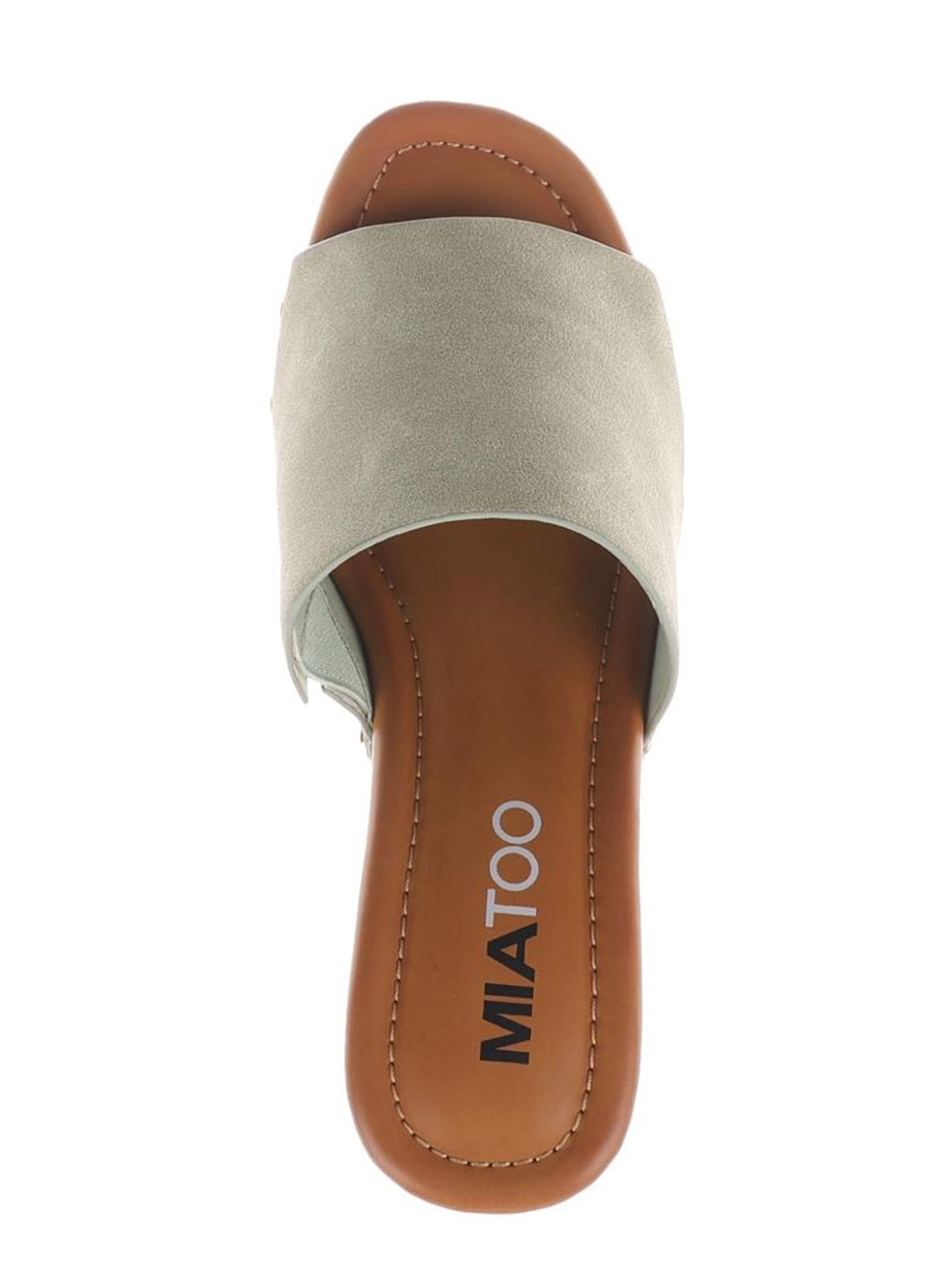 Mia Too Women's Studded Slide Heeled Clog