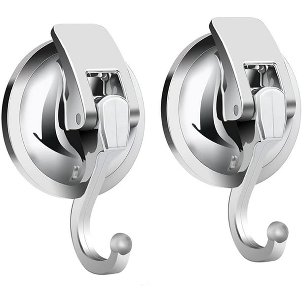 Heavyduty Vacuum Suction Cup Hooks (2 Pcs) Large Transparent Strong