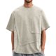 thumbnail image 1 of Camiseta de cuello redondo y corte holgado con bolsillo para hombre - Poliéster, elástica, para uso diario, 1 of 6