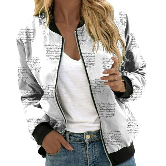 2025 Puawkoer Lady blouse 1pc Jacket Sweater Jacket Womens Shacket Fall Women Shacket Fall Jacket Womens Black Jacket Womens Casual Daily Jackets Lightweight Zip Up Casual Jacket Leopard&Floral Prin