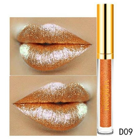 Color Gloss Lipstick - iLH Mallroom 10 Color Womens Magic Glitter Flip Lipstick Flip Pull Matte Pearl Lip Gloss Clu