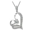 thumbnail image 1 of Pendentif Cœur Double Zircon Creux Collier Zircon Forever 520 Heartbeat, 1 of 8