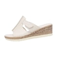 thumbnail image 2 of Maoxin Womens Sandals Fashion Casual Summer New Style Solid Color Fish Mouth Wedge Heel Thick Bottom Sandals Sandals for Women White 39, 2 of 8