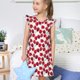 thumbnail image 4 of Balery Tulips Flowers Camisón de princesa para niñas, pijama de algodón con mangas abullonadas, suave y bonito.-Large, 4 of 6