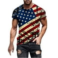thumbnail image 2 of WAENQINLA Men's 4th of July Patriotic Shirts USA Flag Short Sleeve T Shirt Vintage Independence Day T-Shirt Holiday Tops, 2 of 5
