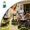 Green, variant on Portable Plastic Drink Carrier, Reusable Beer Bottle Coffee Cup Holder, Tea Bottle Drink Caddy for Delivery, 2 Holes Cup Holders with Handle for Catering Restaurant Travel Car