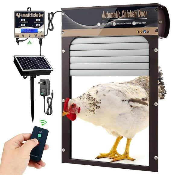 Chicken coop door,Lcd Display Chicken Ip65 Waterproof And Ip65 Operated Lcd With Solar Powered And 4 Battery Operated Door With Chicken Coop Door With And Cold Steel Remote And Door Modes And