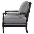 thumbnail image 5 of Blanchett Upholstered Bobbin Accent Chair Grey and Cappuccino, 5 of 9