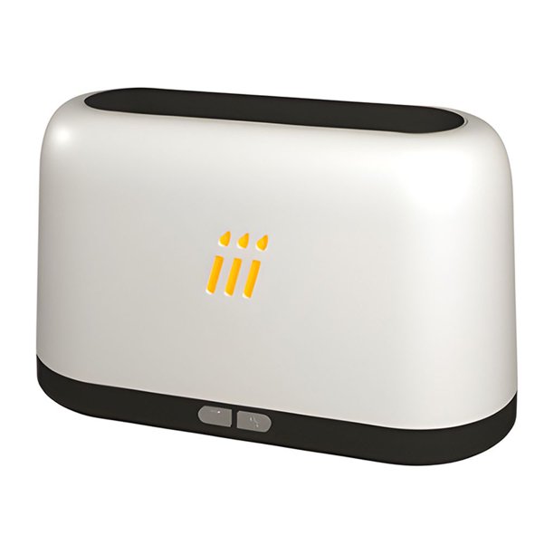 Wosthever Difusor de aroma de llama Fragancia de aromaterapia Mute USB Mist Maker Aceites esenciales Difusores de apagado automático Sala de Humidificadores Blanco