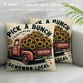 thumbnail image 3 of COMIO Rustic Farmhouse Throw Pillow Covers Red Truck Vintage Sunflower Lettering Cushion Cover Decorative Pillow Case for Home Car Couch, 3 of 5