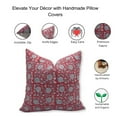 thumbnail image 4 of Fabdivine Block Print Throw Pillow Cover, 14x20 InchThick Linen Decorative Cushion Cover, Floral Boho Design Pink Pillow Cover for Sofa And Couch, 4 of 5