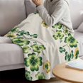 thumbnail image 3 of Green Leaves Blanket Soft Cozy Warm Throw Blanket for Couch, Plush Fuzzy Flannel Fleece Blankets for Sofa, Vintage Watercolor Botanical Pastoral Rustic Bed Blankets Lightweight Gifts for Men, 40"x60", 3 of 9