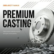 Max Advanced Brakes - Front Brake Rotor Set for 2016-2023 Mercedes-Benz GLC300, OE-Style Replacement Front Rotors, Best Value