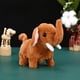 thumbnail image 5 of Juguete de peluche para caminar que funciona con pilas | Movimientos y sonido realistas | Compañero de juego interactivo suave | Tamaño portátil pequeño: 7.28"x6.10"x3.15" | Rosa Marrón Gris Caqui |, 5 of 5