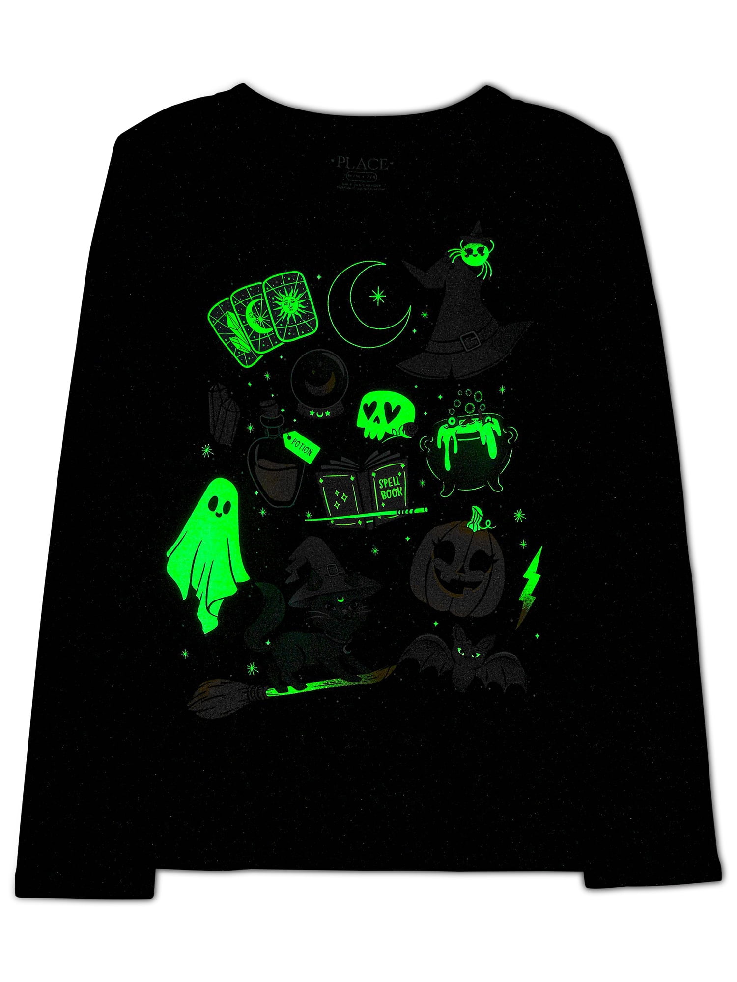 The Children's Place Girls Long Sleeve Halloween Graphic Tee, 2-Pack, Sizes XS-XXL