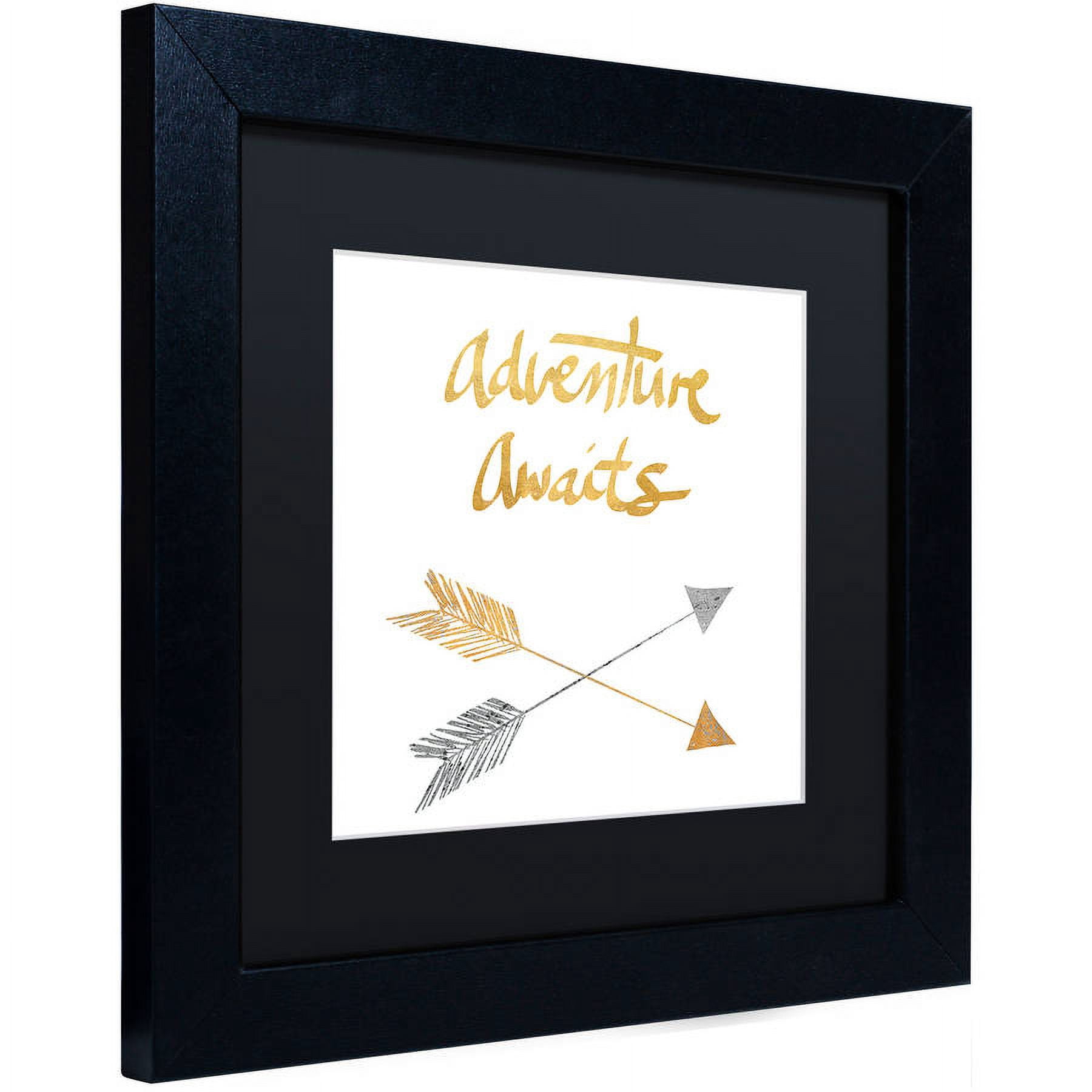 Trademark Fine Art "Adventure Arrows" Canvas Art by Lisa Powell Braun, Black Matte, Black Frame
