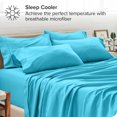 thumbnail image 3 of Bare Home Pillowcase Set - Premium 1800 Collection - Double Brushed - Ultra Soft - Standard Size, Aqua, 4 Count, 3 of 7