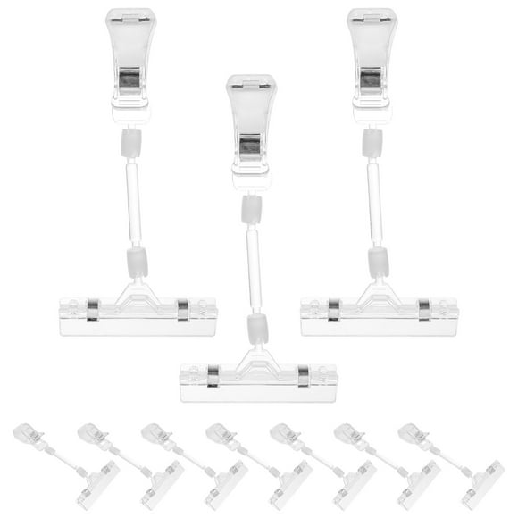10pcs Supermarket Use Price Sign Clips Clear Sign Holder Clip Advertisement Clip For Store