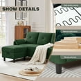 thumbnail image 4 of Soscana Convertible Sectional Sofa with Storage Ottoman and Side Pocket,3 Seat L-shaped Sofa Couch with Armrest Pillows,Modern Sofa Couch with Chaise for Living Room Apartment Office Small Space, 4 of 10