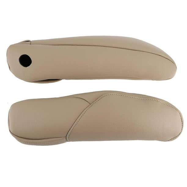 Car Seat Armrest Handle Cover Decor Trim Microfiber Leather Fit for Honda CRV 2010-2017Beige