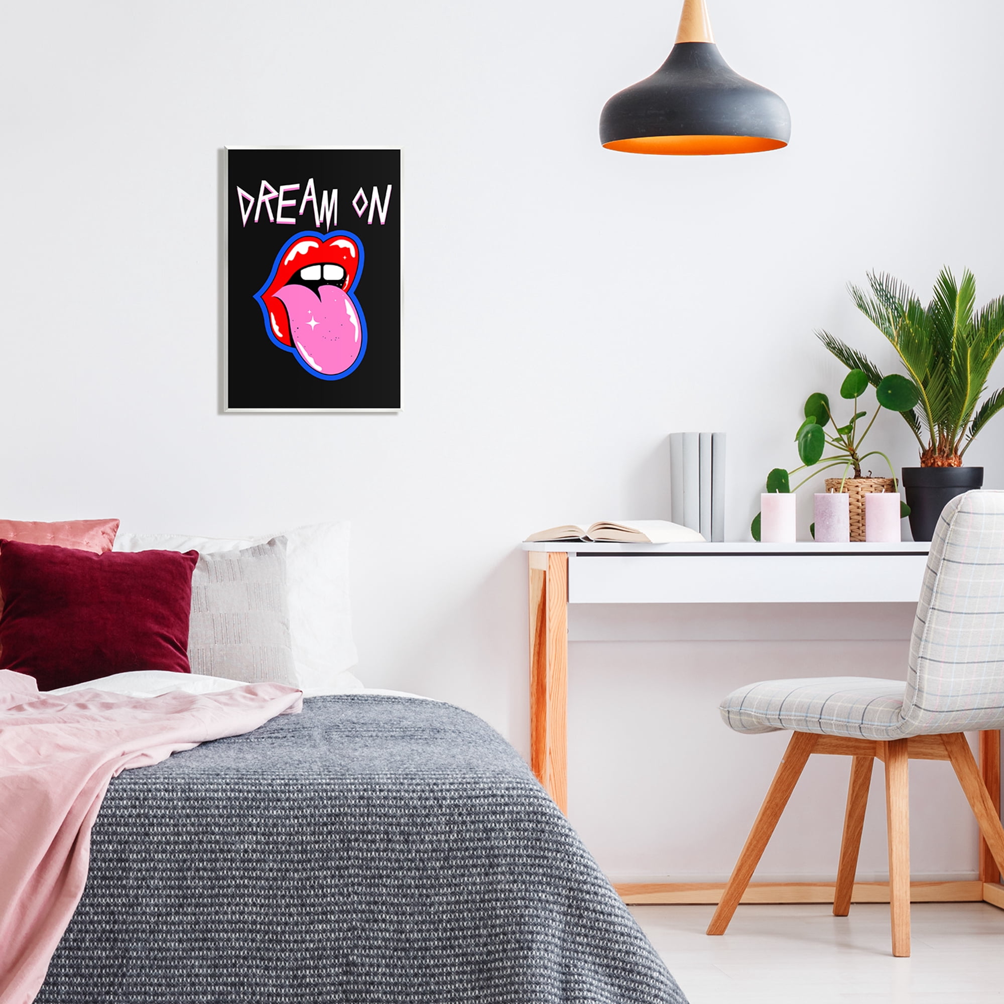 Stupell Industries Dream On with Music Symbol Abstract Painting Unframed Art Print Wall Art, 13 x 19