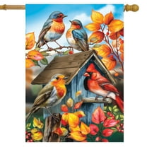 Briarwood Lane Fall Birds House Flag