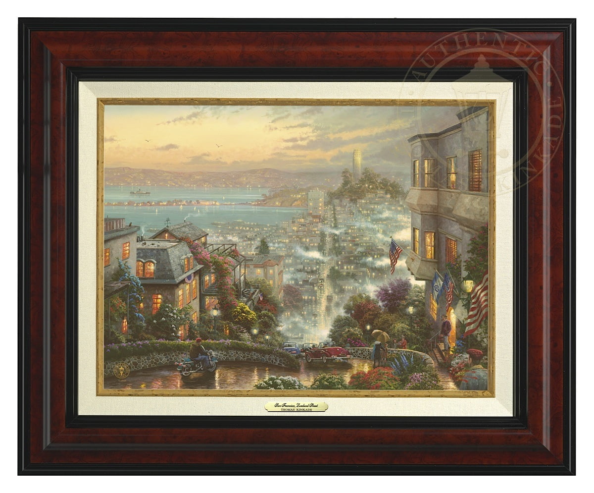 Thomas Kinkade San Francisco, Lombard Street Canvas Classic (Burl