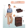 thumbnail image 6 of GALAXHERO 3 Drawer Night Stands for Bedroom, Espresso Tall Nightstand with Storage Cabinets, Wooden Bedside Table End Table for Living Room, 6 of 7